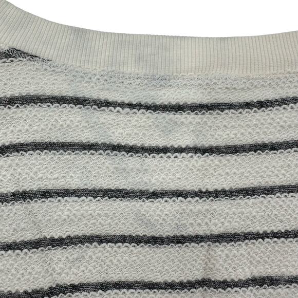 Loft Outlet Lounge Size Large Striped Long Sleeve Pullover Sweatshirt Sweater - Picture 3 of 6